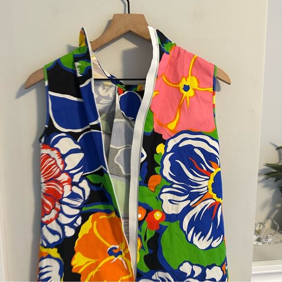 MSGM Milano Blue Green Floral Mini Dress XSP - Picture 5 of 11